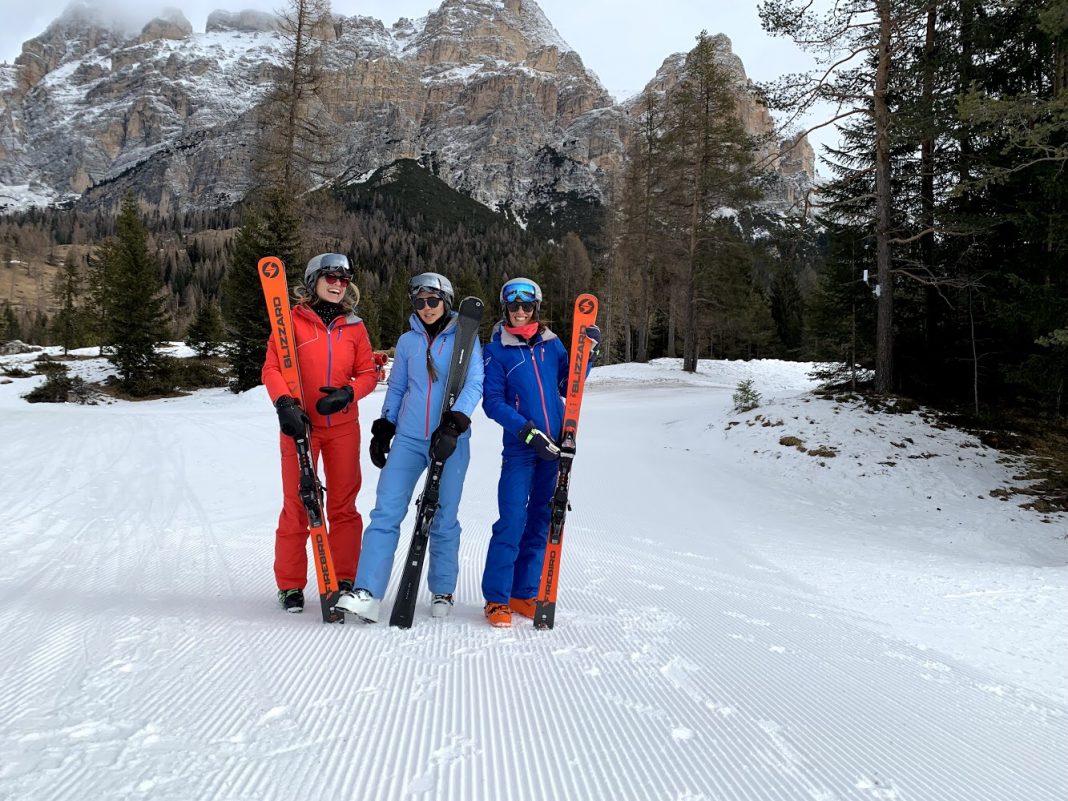 girls dolomites base camp