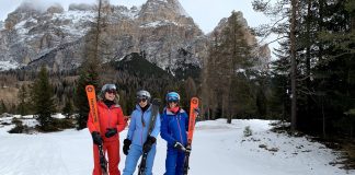 girls dolomites base camp