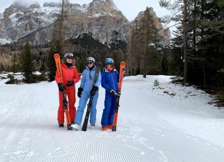 girls dolomites base camp